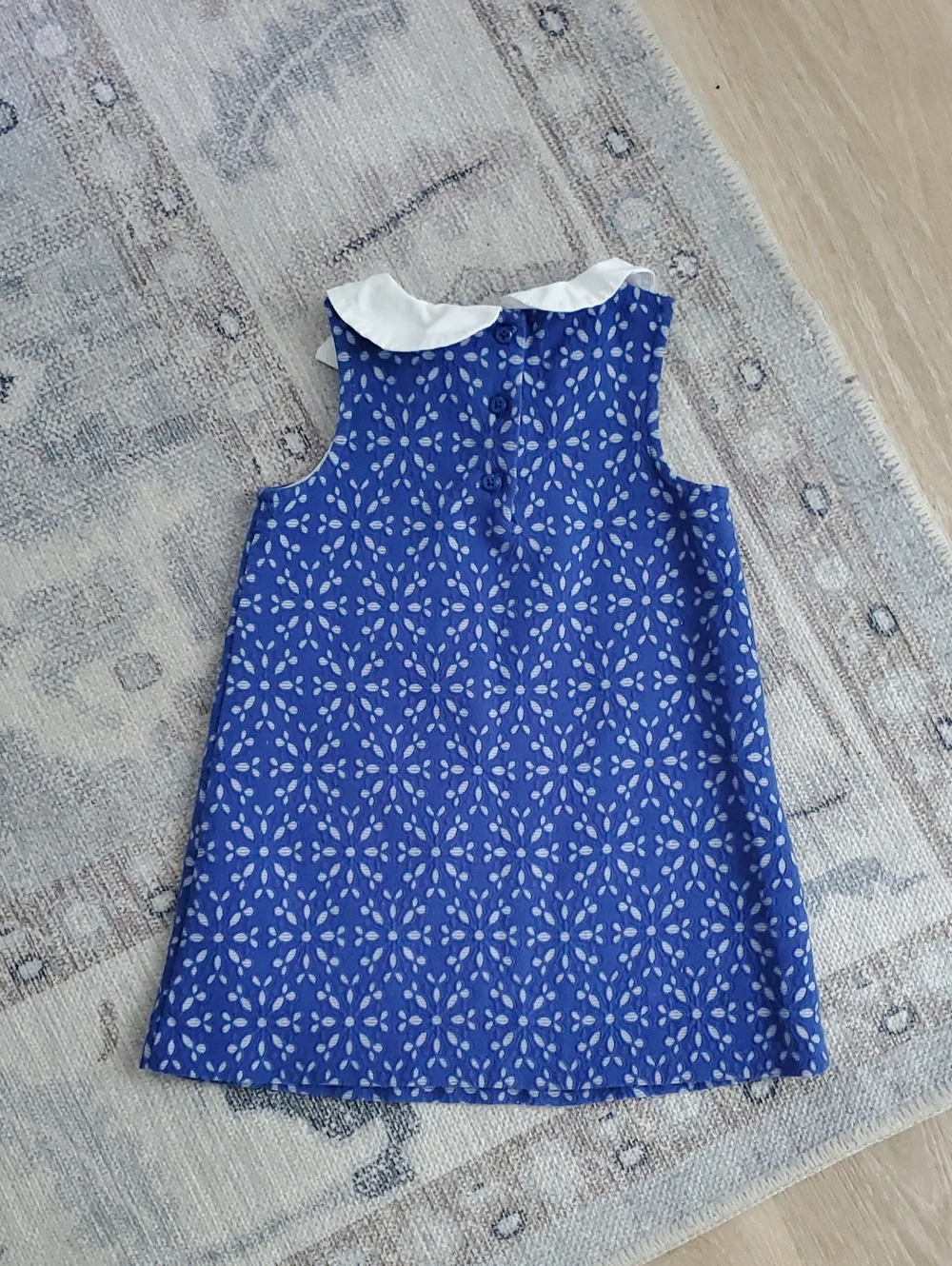 Janie and Jack Toddler Girls Blue White Floral Dress Sz2T